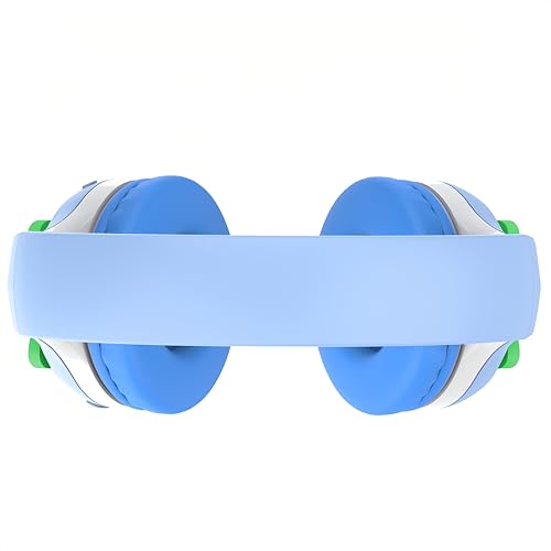 Riwbox CB-7S Kids Wireless Headphones,Gifts Suitable for Kids,74/85/95dB,LED Glow Lights,50H Playtime,Bluetooth V5.3,Built-in Mic, TF Card Slot,for Travel/School/Phone/Laptop(Blue&Grey) - color: Blue&Grey
