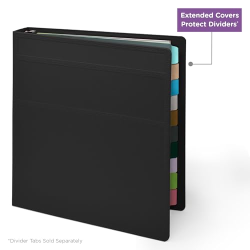 Carstens 1-Inch Heavy Duty 3-Ring Binder - Side Opening, Black, Durable Plastic, Precision No-Gap Rings, Waterproof Cover, No Pockets, Holds 125 US Letter Sheets, BPA-Free, Made in USA (8719-3R) - color: Black, size: Individual