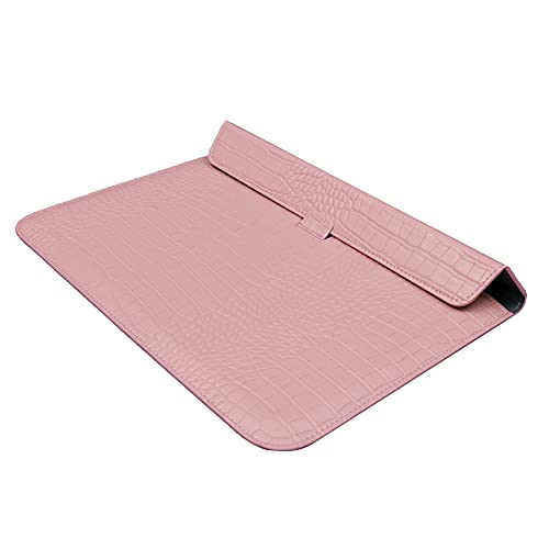 Protective Slim Portable Laptop Sleeve 13-13.6 Inch Crocodile PU Leather Case for MacBook Neo 13 A18 Pro A3404 / Air 13 / Pro 13 M5 A3449 M4 A3240 M3 M2 M1, for HP Dell Lenovo Notebook, Pink - color: Pink