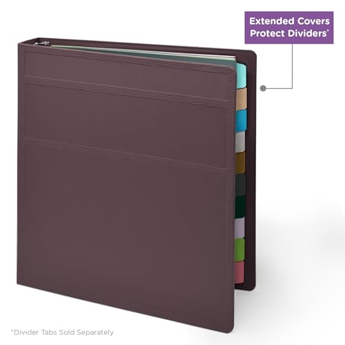 Carstens 1-Inch Heavy Duty 3-Ring Binder - Side Opening, Plum, Durable Plastic, No-Gap Rings, Waterproof Cover, No Pockets, Holds 125 US Letter Sheets, BPA-Free, Made in USA (8712-3R), Case of 18 - color: Mulberry, size: Case of 18