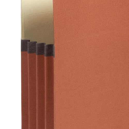 Blue Summit Supplies 10 Redrope Expanding File Pockets, Legal, 3.5" Brown | 3.5 in expansion, accordion style, legal size, for documents, invoices, and bulk filing - size: 3.5"