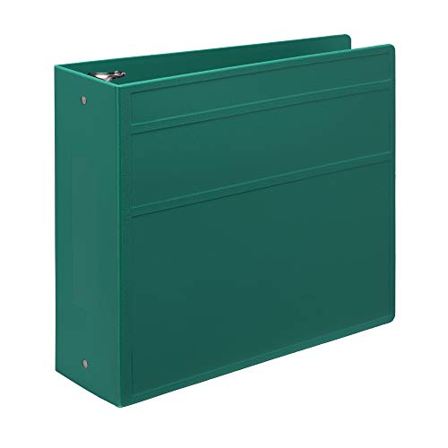 Carstens 4-Inch Heavy Duty 3-Ring Binder - Side Opening, Teal, Durable Plastic, Precision No-Gap Rings, Waterproof Cover, No Pockets, Holds 600 US Letter Sheets, BPA-Free, Made in USA (1847-3R) - color: Teal, size: Individual