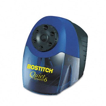 Bostitch Office QuietSharp 6 Electric Pencil Sharpener, Heavy Duty Classroom Sharpener, Size Selector with 6 Different Sizes, Perfect for Classroom and Homeschool Use, Blue (Pack of 2)