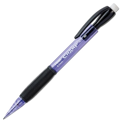 Pentel CHAMP Mechanical Pencil, (0.7mm), Violet Barrel, Box of 12 (AL17V) - color: Purple, size: 1 Count (Pack of 12), style: 0.7 mm
