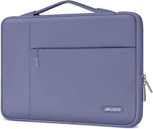 MOSISO Laptop Case 13.3 inch, 13-13.3 inch Laptop Sleeve with Handle Compatible with MacBook Air/Pro 13/Pro 14 M5 M4 M3 M2 M1,HP Dell ASUS Lenovo, Polyester Multifunctional Computer Bag, Lavender Gray - color: Lavender Gray, size: 13.3 inch