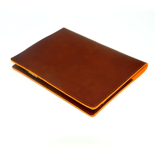 Genuine Leather Journal Notebook Cover Composition Notebooks 9.75" x 7.5", Gift For Student, Writing Diary for Writer Brown - color: Brown