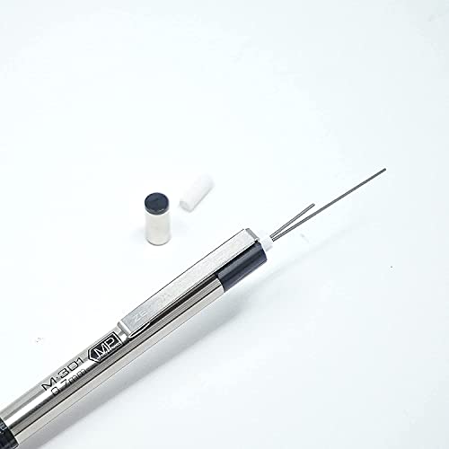 Zebra Pen M-301 Stainless Steel Mechanical Pencils, 0.5mm Fine Point HB Lead Pencil, 6 Pack with 15 Bonus Eraser Refills