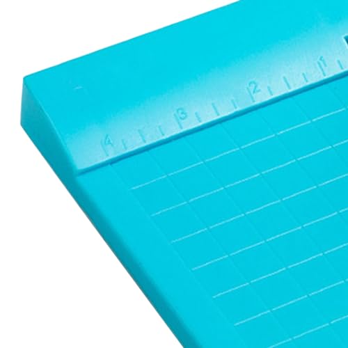 Portable Paper Cutter, Small Paper Trimmer Multipurpose Efficient Clear Scale High Accuracy A4 Paper Trimmer for Scrapbooking Craft Paper Photos DIY Projects School Office Use (Light Blue)