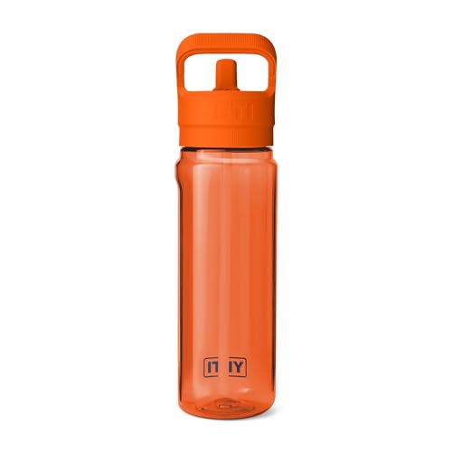 YETI Yonder 750 ml/25 oz Water Bottle with Yonder Straw Cap, King Crab - color: Orange, size: 25 Ounces