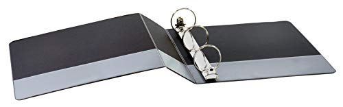 Cardinal 3 Ring Binder,Durable 2 Inch Performer ClearVue Binder, Round Rings, 475-Sheet Capacity, Customizable ClearVue Covers, PVC-Free, Black (67425) - color: Black, size: 2-Inch