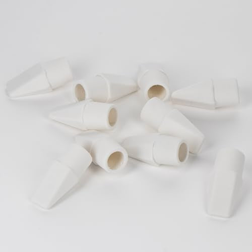 Pentel Hi-Polymer Eraser Caps, White, Box of 144 Caps (ZEH-02)