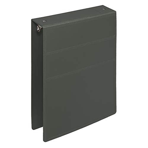 Carstens 2-Inch Heavy Duty 3-Ring Binder - Top Opening, Charcoal Gray, Durable Plastic, Precision No-Gap Rings, Waterproof Cover, No Pockets, Holds 300 Letter Sheets, BPA-Free, Made in USA (5871-3R) - color: Charcoal Gray, size: Individual