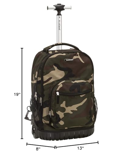 Rockland Single Handle Laptop Rolling Backpack, 19", Camo - color: CAMO