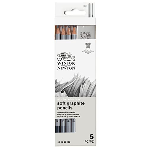 Winsor & Newton Studio Collection 아티스트 연필, 흑연 연필, 5개 세트 - style: 흑연 연필 5개