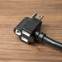 CubieMini - Tabletop Power Strip Charging Station with Outlets and USB Ports - color: Gloss Black