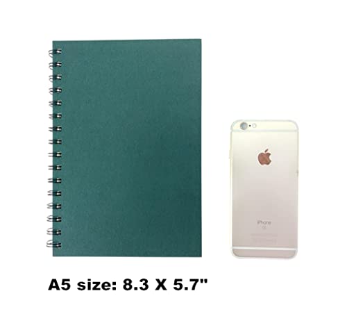 ALIMITOPIA Spiral Notebook Journal,College Ruled Thick Paper Hardcover Wirebound Notepad Diary Memo Sketch Note Book for School Office Business Supplies,100gsm Thick Inner Paper,A5 Size(8.3X5.7") & 80 - color: Coffee