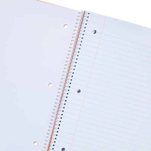 Orange Wide-Rule Single-Subject Notebook, 100 Pages (4-Pack) | School & Work Use, Wide Browser, Single Subject, Home Use