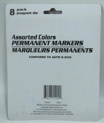 Jot All Purpose Assorted Permanent Markers 8