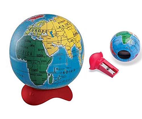 Maped Globe 1 Hole Pencil Sharpener - Compact Desk Accessory - Precise Sharpening - Educational Tool - Attractive Design & Efficient - size: Set of 1