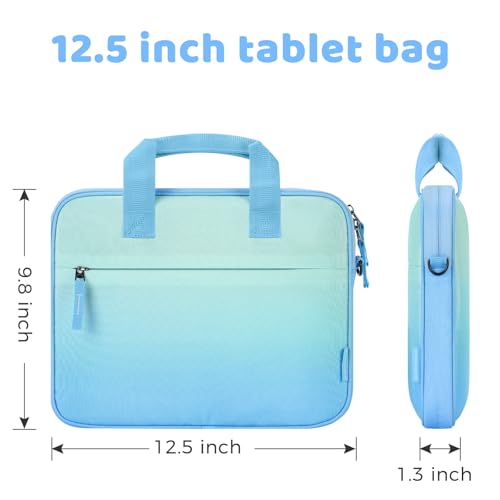 Choco Mocha Kids Tablet Sleeve Bag for Boys & Girls, (10-12.5Inch) - color: Gradient-blue 12.5inch, size: 12.5inch(12.5 x 9.8 x 1.3)