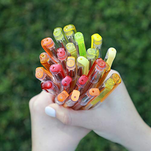 OfficeGoods Gel Pen Refills - 24 Individual Colors - Fits Most Gel Pens - Fast Drying Ink - 2 Pack - Yellows, Oranges & Reds - color: Yellow-red