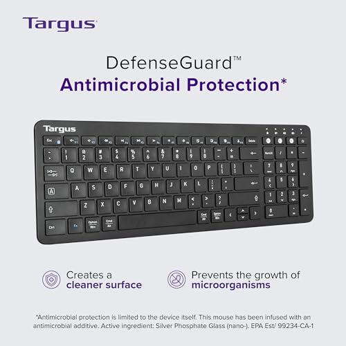 Targus Midsize Multi-Device Bluetooth Keyboard - Compatible with Chrome OS, Windows, macOS, iOS, and Android (AKB863US)