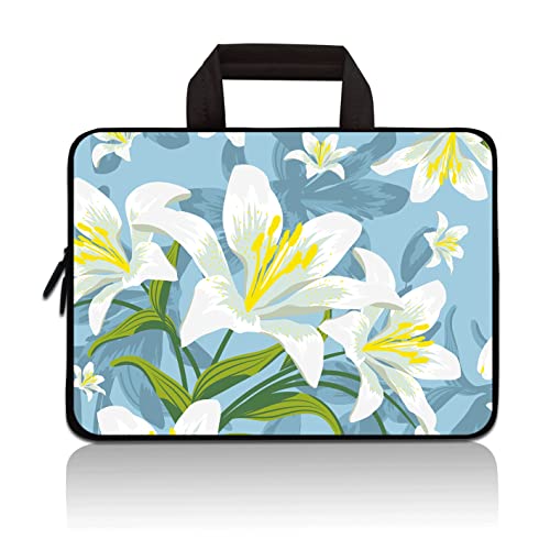 11 11.6 12 12.1 12.5 inch Laptop Carrying Bag Chromebook Case Notebook Ultrabook Bag Tablet Neoprene Sleeve (Lily) - color: Lily