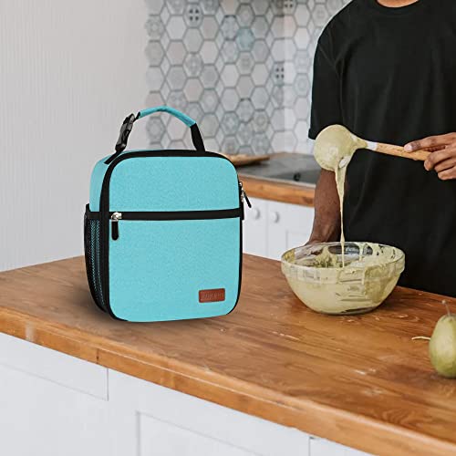 Lunch Box for Men & Women Durable Lunch Bag for Adults Reusable Small Lunchbox Light - color: Light Blue