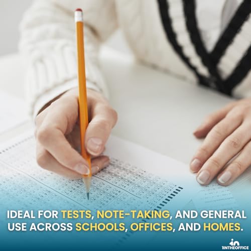 1InTheOffice Pre Sharpened Pencils #2, Pencils with Eraser, 2 HB, Wood-Cased, Black Lead, Yellow Barrel, 288 Pack