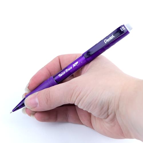 Pentel Twist Erase EXPRESS Automatic Pencil, 0.7mm Lead Size, Violet Barrel, Box of 12 (QE417V) - color: Violet, size: 12 Count (Pack of 1)