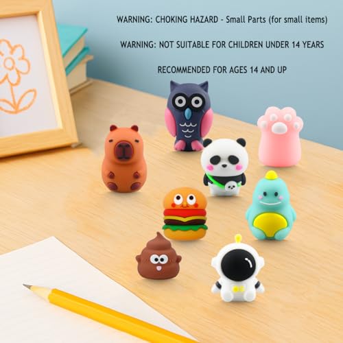 8 PCS Pencil Sharpener for Kids, Pencil Sharpener Manual, Cartoon Handheld Little Pencil Sharpeners, Kawaii Stationary Gifts, Small Favors Gifts for Office Supplies (Style 1) - style: Style 1