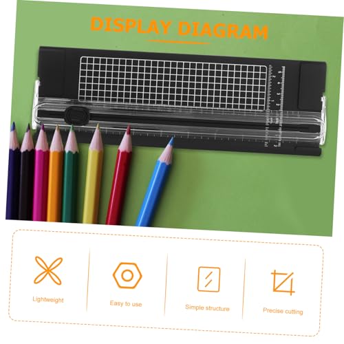 KALLORY Paper Cutting Tool Portable Paper Trimmer for Scrapbooking Accurate Invisible Cutter for Photos and Crafting Design for Home and Classroom Use