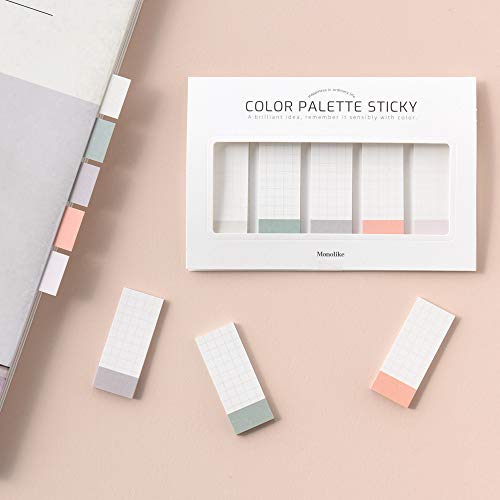 Monolike Color Palette Sticky Index 500 Set 4P - Self-Adhesive Memo Pad 30 Sheets - color: Index 500