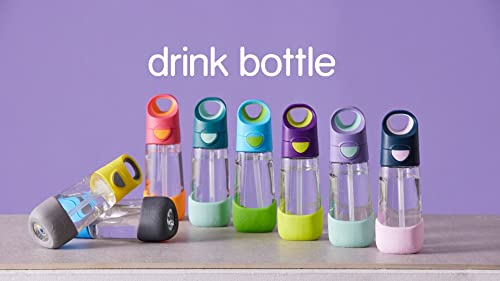 b.box Kids Water Bottle – Tritan Toddler Drink Bottle with Straw for School, Daycare, Travel w/ Easy-Grip Triangular Design, Leak Proof Lid & Handle, BPA Free, Dishwasher Safe (Passion Splash) - color: Purple, size: 15 Ounces