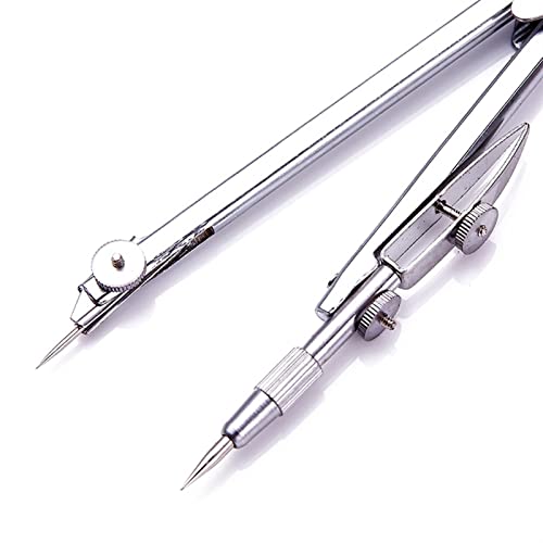 BABETT Drawing Compass Drafting Tools Metal Compass for Geometry Stainless Steel Drawing Compass Mathematics Geometry Tool Student Stationery School Supplies Math Ruler Kit