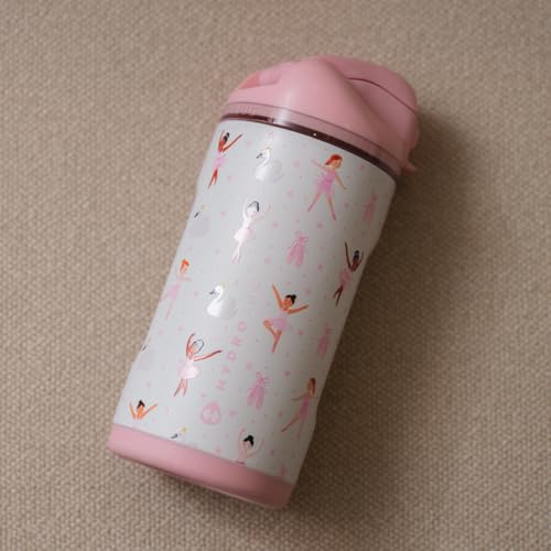 HydroJug Ease2o 14oz Kids Water Bottle with Straw & Chug Lid, Ballerina - color: Ballerina