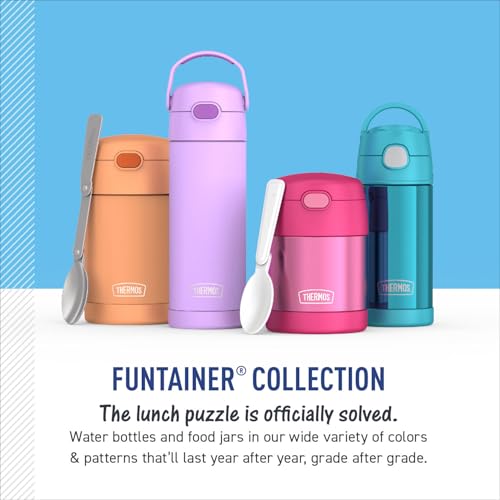 THERMOS FUNTAINER 12 Ounce Stainless Steel Vacuum Insulated Water Bottle with Lid, MINNIE MOUSE - color: Minnie and Friends