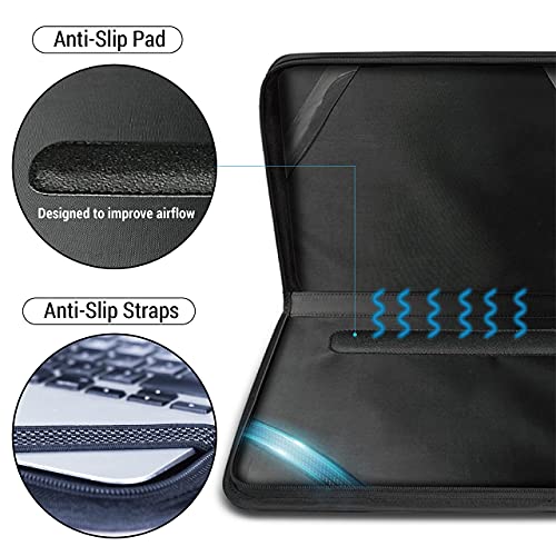iBenzer Laptop Sleeve 11 inch Computer Carrying Bag PC Folio Case Compatible with MacBook Air 11 Chromebook Ultrabook Notebook Surface Book HP Dell Lenovo Yoga Acer Asus Apple, Black LS-FL11-BK - size: 11 Inch