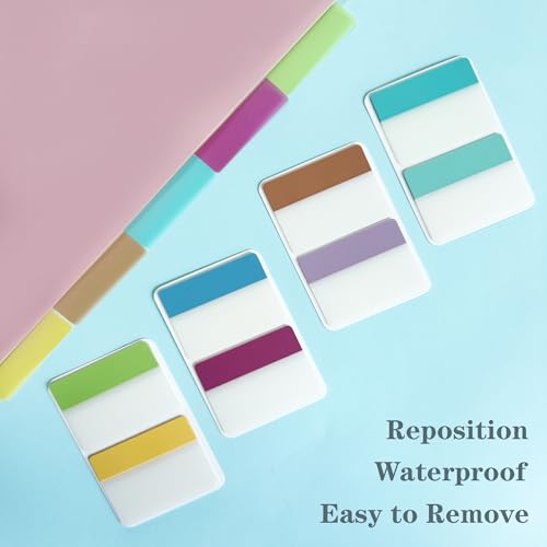 ELII 500 PCS Sticky Index Tabs 2 Inch Book Tabs,Clear Sticky Notes | Pages Notebooks File Tabs, Self Adhesive,Safety Material, Smooth Writing,Transparent,Waterproof,Repositionable,Reading - color: Muse, size: 500