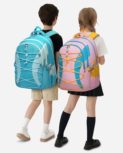 BLUEFAIRY Middle High School Backpack for Boys Girls Large Bookbag with Laptop Compartment Back to School Book Bags for Teens Teenagers Mochilas Escolares para Niños Niñas (Blue/Light Blue, Solid) - color: Blue/Light Blue
