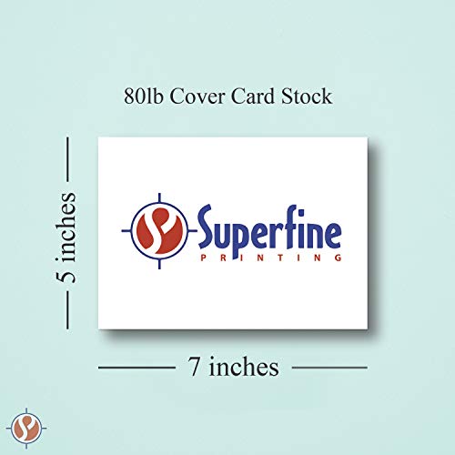 Blank Index Flash Note Cards | 80lb Heavyweight Thick White Cover Stock. 100 Cards Per Pack | 5 x 7 - size: 5 x 7