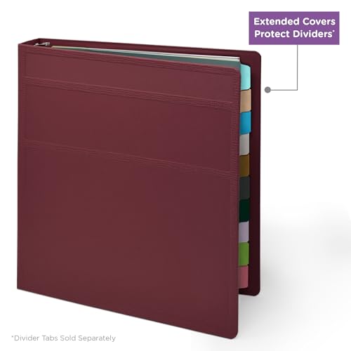 Carstens 1-Inch Heavy Duty 3-Ring Binder - Side Opening, Wine, Durable Plastic, No-Gap Rings, Waterproof Cover, No Pockets, Holds 125 US Letter Sheets, BPA-Free, Made in USA (8703-3R), Case of 18 - color: Burgundy, size: Case of 18
