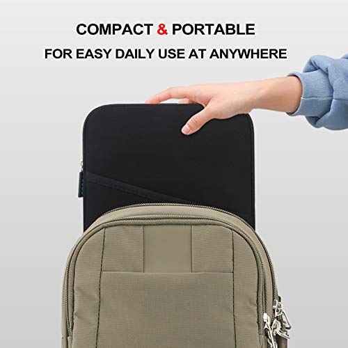 Lacdo Tablet Sleeve Case for 13 inch New iPad Air M4 M3 M2 2026-2024, 13 inch iPad Pro M5 M4 2025-2024, 12.9 inch iPad Pro 6 5 4 3 with Magic Keyboard and Smart Keyboard Folio Protective Bag, Black - color: Black, size: 12-13 Inch
