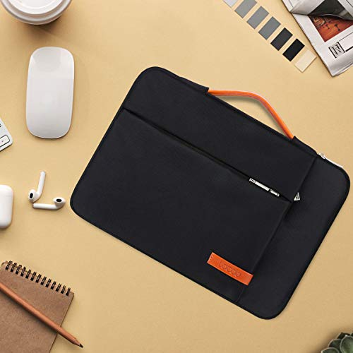 Lacdo 360° Protective Laptop Sleeve Case for 14 inch MacBook Pro M5 Pro/Max A3426 A3427 (2026), M5/M4/M3/M2/M1 A3434 A3112 A3401 A3185 A2918 A2992 | 13.8 inch Surface Laptop 7th Computer Bag, Black - color: Black, size: New MacBook Pro 14 Inch