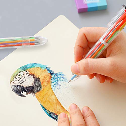 Hutou 24 Pack 0.5mm 6-in-1 Multicolor Ballpoint Pens, Kids Party Favors Pen | Pens for Kids School Supplies, Party Favors