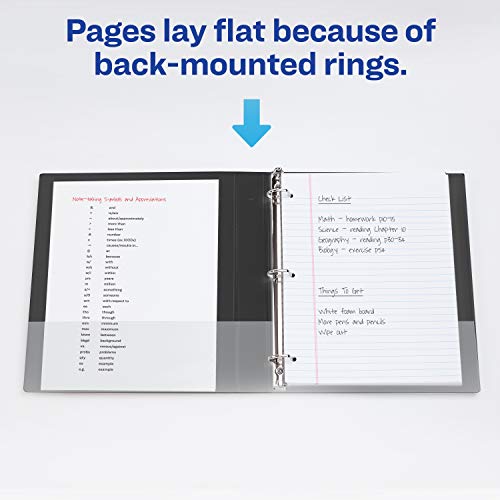 Avery Durable View 3 Ring Binder,1" Slant Rings,250-Sheet Capacity,1.4 Inch Wide Spine,Great for Home,School Supplies,Office,or Organization Needs,1 Green Binder (17832),(Pack of 6) - size: 1" (Pack of 6)