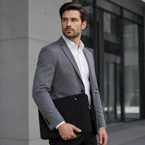RAINYEAR 14 inch Laptop Sleeve Carrying Case with Handle & Pocket, Black | Protective Padded Polyester Laptop Sleeve Case Briefcase Compatible with 14 Inch Notebook Computer Chromebook - color: Black, size: 14"
