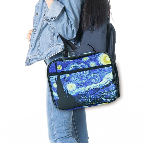 Art Starry Sky Lunch Bag Insulated Reusable Lunch Box Kids Girls Boys Cooler Thermal Tote Bag For Men Women School Work Picnic - color: Starry Sky