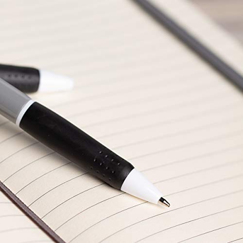 Simply Genius Retractable Ballpoint Pens - 100-Pack, Black Ink, Gray & Black, 1.0mm Medium Point - Bulk Pens for Office & School Supplies - Smooth Writing for Notebooks & Journals - color: Gray/Black
