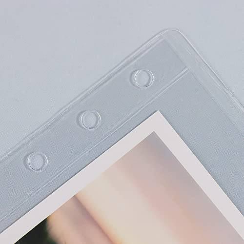12 Pack A7 Size Clear Sheet Protectors 2.6 x 4.8 Inch Plastic Sleeves Page Protectors Top Loading Paper Protector for 6 Ring Binders, Acid-Free, Archival Safe for Documents and Photos - size: A7